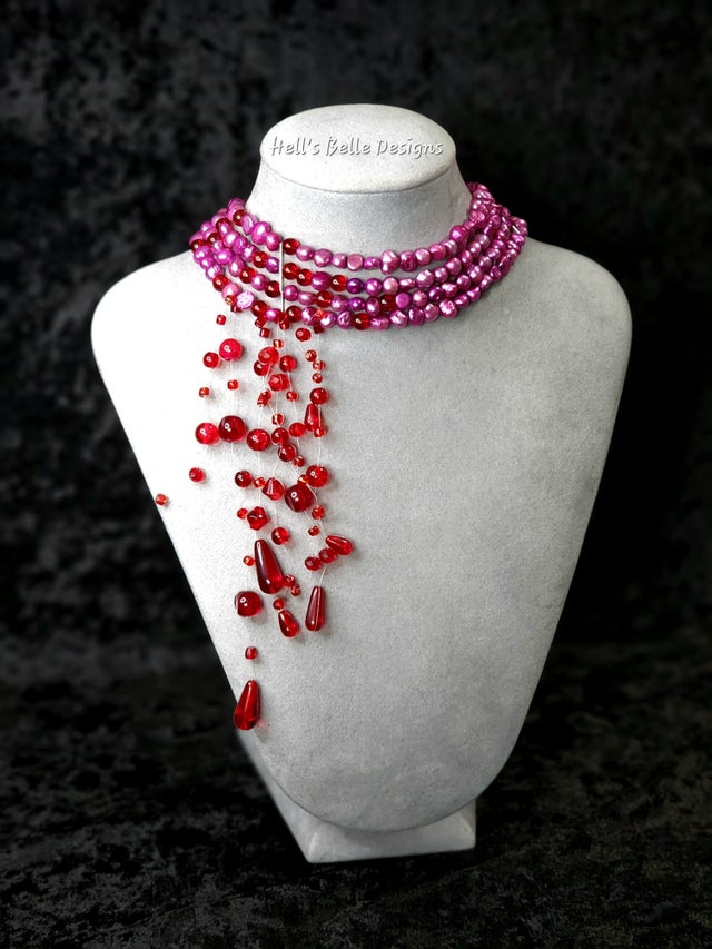 Cut throat sales pearl necklace